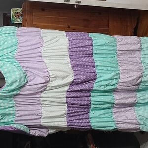Pillow Fort Comforter Purple Aqua Twin Puffy Soft Lightweight 66x88" EUC